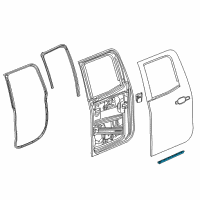 OEM 2019 GMC Sierra 1500 Lower Weatherstrip Diagram - 23253022