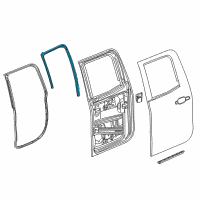 OEM 2015 Chevrolet Silverado 2500 HD Door Weatherstrip Diagram - 23286282