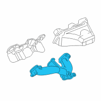 OEM Pontiac G6 Engine Exhaust Manifold Diagram - 12598722