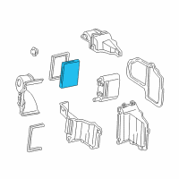 OEM 1997 Chevrolet S10 Filter, A/C Evaporator Air Diagram - 52475278