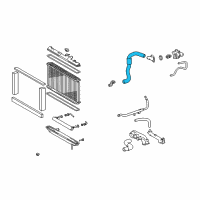 OEM 2010 Lexus SC430 Hose, Radiator, NO.2 Diagram - 16572-50130