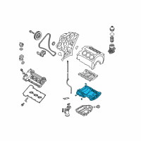 OEM 2015 Hyundai Santa Fe Pan Assembly-Engine Oil, Upper Diagram - 21520-3C153