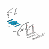 OEM Acura RL Floor, Front Diagram - 65100-SJA-A01ZZ