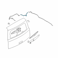 OEM Ford Flex Washer Hose Diagram - 8A8Z-17408-B