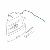 OEM 2011 Ford Flex Washer Hose Diagram - AA8Z-17A605-B