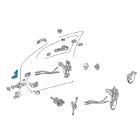 OEM 2004 Lexus LS430 Hinge Assy, Front Door, Upper RH Diagram - 68710-50040