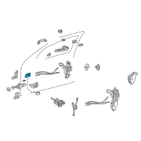 OEM 2003 Lexus LS430 Door Inside Handle Sub-Assembly, Left Gray Diagram - 69206-50030-B1