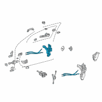 OEM 2002 Lexus LS430 Front Door Lock Assembly, Right Diagram - 69030-50180