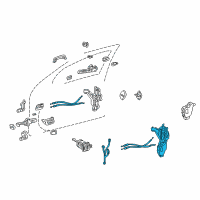 OEM 2001 Lexus LS430 Front Door Lock Assembly, Left Diagram - 69320-50030