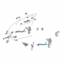 OEM 2006 Lexus LS430 Cable Assy, Front Door Inside Locking Diagram - 69750-50030