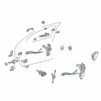 OEM 2001 Lexus LS430 Cable Assy, Front Door Lock Remote Control Diagram - 69710-50020