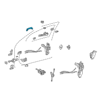 OEM Lexus SC430 Front Door Outside Handle Assembly Diagram - 69210-50050-C0