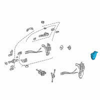 OEM 2004 Lexus LS430 Front Door Lock Actuator Assembly, Right Diagram - 69110-50030