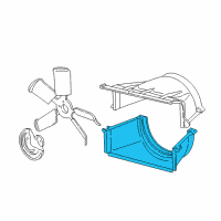 OEM 1998 GMC K3500 Shroud-Radiator Fan Lower Diagram - 15697890