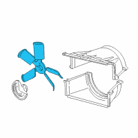 OEM 1997 Chevrolet C2500 Suburban Blade Asm-Fan Diagram - 15021599