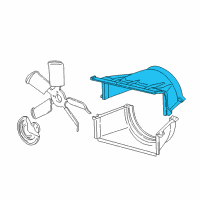 OEM Chevrolet K3500 Upper Shroud Diagram - 15005939