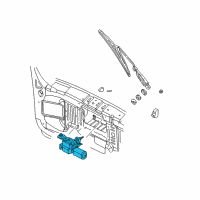 OEM 2002 Jeep Liberty Motor-Windshield WIPER Diagram - 55155884AC