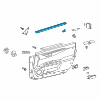 OEM 2017 Lexus ES350 WEATHERSTRIP, Door Glass Diagram - 68171-06170