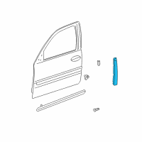 OEM 2003 Buick LeSabre Applique Asm-Front Side Door Window Frame Front Diagram - 10359504