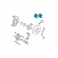 OEM 2007 Toyota Corolla Front Pads Diagram - 04465-02070