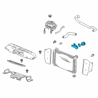 OEM 2003 Chevrolet Corvette Thermostat Unit Diagram - 12571261