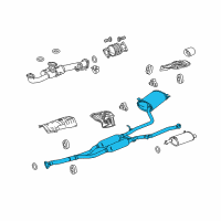 OEM Honda Crosstour Muffler, Passenger Side Exhuast Diagram - 18307-TP7-A02