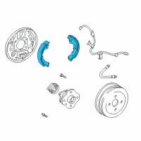 OEM 2002 Toyota Echo Brake Shoes Diagram - 04495-52010