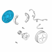 OEM 2000 Toyota Echo Backing Plate Diagram - 47043-52020