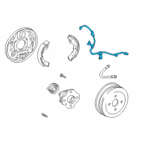 OEM 2004 Toyota Echo ABS Sensor Wire Diagram - 89516-52010