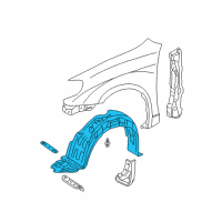 OEM 2004 Toyota Corolla Fender Liner Diagram - 53876-02090