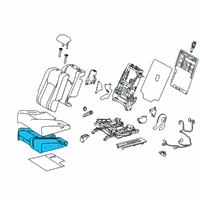 OEM 2018 Lexus RX350L Pad, Rear NO.1 Seat Cushion Diagram - 71611-48350