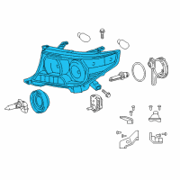 OEM 2015 Toyota Land Cruiser Composite Headlamp Diagram - 81145-60F50