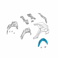 OEM Toyota Venza Wheelhouse Liner Diagram - 65637-0T010