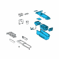 OEM 2007 Lexus RX400h Box Assembly, Console Diagram - 58810-48480-A0