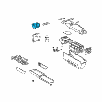 OEM Lexus RX400h Console Box Cup Holder Diagram - 55618-48120