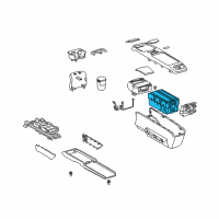 OEM 2008 Lexus RX400h Box Sub-Assembly, Console Diagram - 58801-48051-B0