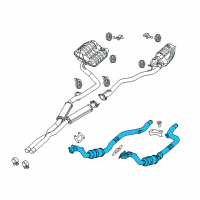 OEM 2021 Chrysler 300 Front Catalytic Converter And Pipe Diagram - 68276676AA