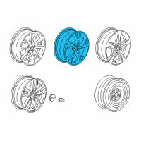 OEM 2022 Chevrolet Equinox Wheel, Alloy Diagram - 84610560