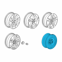 OEM 2021 GMC Terrain Wheel Rim Spare-16X4.0Bt Steel 41Mm Outside 115X5Xm Diagram - 22969708