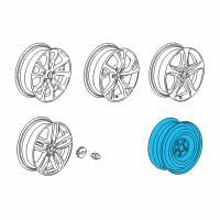 OEM 2018 GMC Terrain Wheel Rim Spare-16X4.0Bt Steel 41Mm Outside 115X5Xm Diagram - 22969708