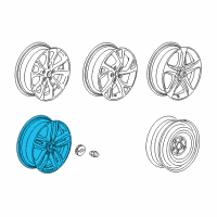 OEM 2018 GMC Terrain Wheel, Alloy Diagram - 84450625