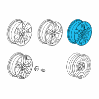 OEM 2019 Chevrolet Equinox Wheel, Alloy Diagram - 84441825