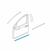 OEM Nissan MOULDING - Front Door, RH Diagram - 80870-1AA2B