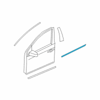 OEM 2011 Nissan Murano Moulding Assy-Front Door Outside, LH Diagram - 80821-1AA0A