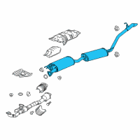 OEM 2018 Honda Pilot Muffler, Exhuast Diagram - 18307-TG7-A01