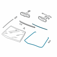 OEM Honda Odyssey Rubber Set, FR. Windshield Dam Diagram - 04731-SHJ-000