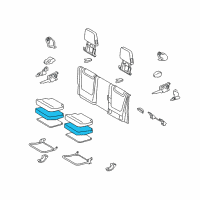 OEM 2012 Toyota Tacoma Seat Cushion Pad Diagram - 71503-04030