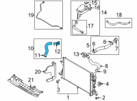 OEM 2022 Hyundai Elantra Hose Assembly-Radiator, UPR Diagram - 25414-AA400