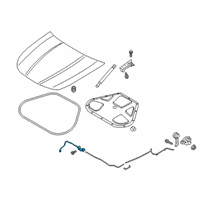 OEM 2019 Kia K900 Hood Latch Assembly Diagram - 81130J6000