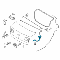 OEM 2021 Kia Rio Hinge Assembly-Trunk Lid Diagram - 79210H9000